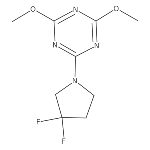2-(3,3-Difluoropyrrolidin-1-yl)-4,6-dimethoxy-1,3,5-triazine结构式