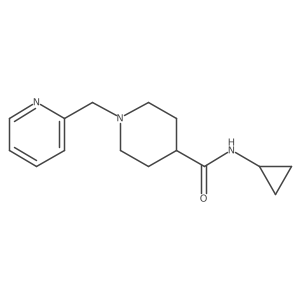 N-cyclopropyl-1-[(pyridin-2-yl)methyl]piperidine-4-carboxamide Structure