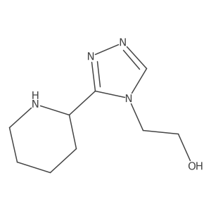 2-(3-(Piperidin-2-yl)-4H-1,2,4-triazol-4-yl)ethan-1-ol结构式
