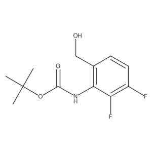 tert-butyl N-[2,3-difluoro-6-(hydroxymethyl)phenyl]carbamate结构式