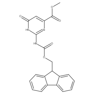 methyl 2-({[(9H-fluoren-9-yl)methoxy]carbonyl}amino)-6-hydroxypyrimidine-4-carboxylate结构式