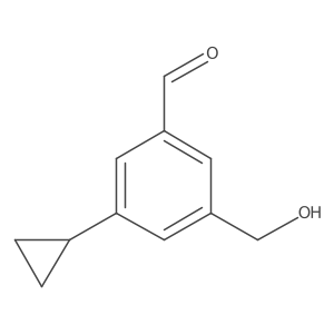 3-Cyclopropyl-5-(hydroxymethyl)benzaldehyde结构式