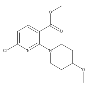 Methyl 6-chloro-2-(4-methoxypiperidin-1-yl)nicotinate结构式