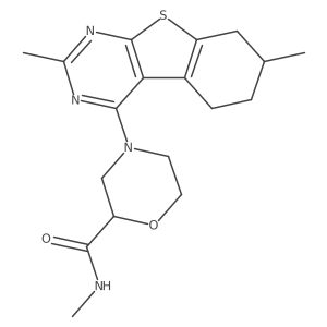 4-(2,7-dimethyl-5,6,7,8-tetrahydro-[1]benzothiolo[2,3-d]pyrimidin-4-yl)-N-methylmorpholine-2-carboxamide Structure
