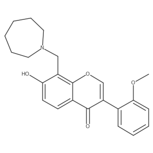 8-(azepan-1-ylmethyl)-7-hydroxy-3-(2-methoxyphenyl)-4H-chromen-4-one结构式