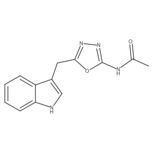 Acetamide, N-[5-(1H-indol-3-ylmethyl)-1,3,4-oxadiazol-2-yl]- Structure
