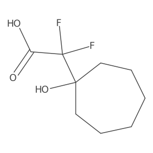 2,2-Difluoro-2-(1-hydroxycycloheptyl)acetic acid Structure