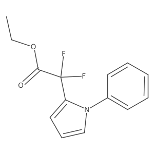 Ethyl (1-phenylpyrrole-2-yl)difluoroacetate Structure