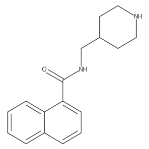 N-(piperidin-4-ylmethyl)naphthalene-1-carboxamide结构式