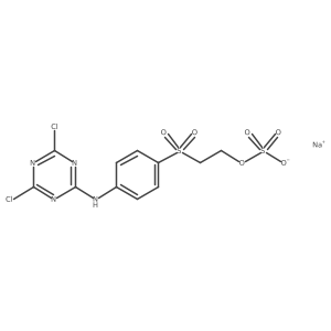 Sodium 2-((4-((4,6-dichloro-1,3,5-triazin-2-yl)amino)phenyl)sulfonyl)ethyl sulfate结构式