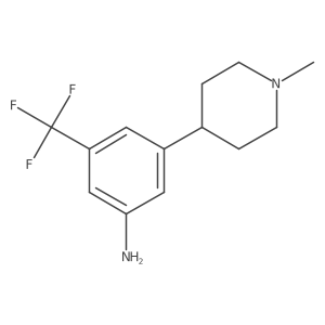 3-(1-Methylpiperidin-4-yl)-5-(trifluoromethyl)aniline Structure