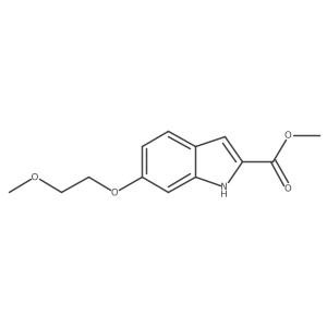 methyl 6-(2-methoxyethoxy)-1H-indole-2-carboxylate结构式