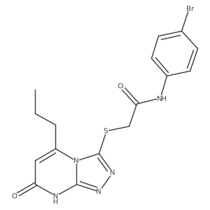 N-(4-bromophenyl)-2-((7-oxo-5-propyl-7,8-dihydro-[1,2,4]triazolo[4,3-a]pyrimidin-3-yl)thio)acetamide结构式