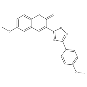 6-methoxy-3-[3-(4-methoxyphenyl)-1,2,4-oxadiazol-5-yl]-2H-chromen-2-one Structure