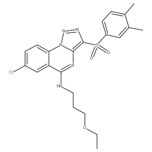 7-chloro-3-((3,4-dimethylphenyl)sulfonyl)-N-(3-ethoxypropyl)-[1,2,3]triazolo[1,5-a]quinazolin-5-amine结构式