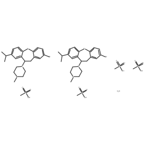 Piperazine, 1-(2-bromo-10,11-dihydro-8-(1-methylethyl)dibenzo(b,f)thiepin-10-yl)-4-methyl-, methanesulfonate, hydrate (2:4:1)结构式