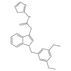 2-(1-(3,5-dimethoxybenzyl)-1H-indol-3-yl)-N-(thiazol-2-yl)acetamide Structure
