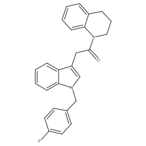 1-(3,4-dihydroquinolin-1(2H)-yl)-2-(1-(4-fluorobenzyl)-1H-indol-3-yl)ethanone结构式