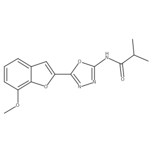 N-(5-(7-methoxybenzofuran-2-yl)-1,3,4-oxadiazol-2-yl)isobutyramide Structure