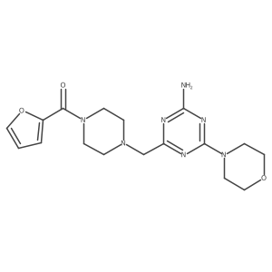 (4-{[4-Amino-6-(morpholin-4-yl)-1,3,5-triazin-2-yl]methyl}piperazin-1-yl)(furan-2-yl)methanone Structure