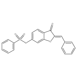 (2Z)-2-benzylidene-3-oxo-2,3-dihydro-1-benzofuran-6-yl benzenesulfonate Structure