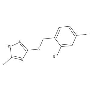 3-((2-Bromo-4-fluorobenzyl)thio)-5-methyl-1H-1,2,4-triazole Structure