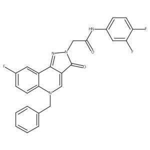 2-(5-benzyl-8-fluoro-3-oxo-3,5-dihydro-2H-pyrazolo[4,3-c]quinolin-2-yl)-N-(3,4-difluorophenyl)acetamide Structure