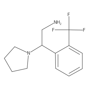 1-Pyrrolidineethanamine, beta-[2-(trifluoromethyl)phenyl]- Structure
