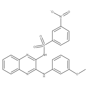 n-(3-(3-Methoxyphenylamino)quinoxalin-2-yl)-3-nitro-benzenesulfonamide结构式