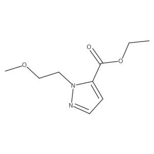 Ethyl 1-(2-methoxyethyl)-1H-pyrazole-5-carboxylate结构式