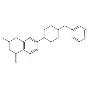 2-(4-benzylpiperidino)-4,7-dimethyl-7,8-dihydro-5(6H)-quinazolinone Structure
