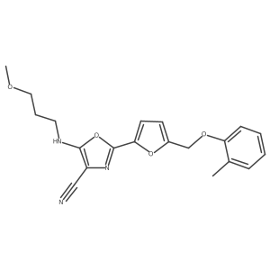 5-((3-Methoxypropyl)amino)-2-(5-((o-tolyloxy)methyl)furan-2-yl)oxazole-4-carbonitrile Structure