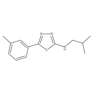 N-Isobutyl-5-(m-tolyl)-1,3,4-thiadiazol-2-amine Structure