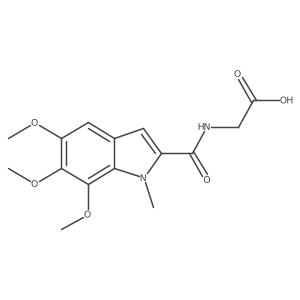 N-[(5,6,7-trimethoxy-1-methyl-1H-indol-2-yl)carbonyl]glycine结构式