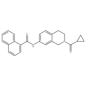 N-(2-(cyclopropanecarbonyl)-1,2,3,4-tetrahydroisoquinolin-7-yl)-1-naphthamide Structure
