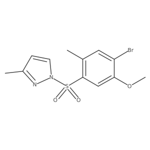 1-((4-bromo-5-methoxy-2-methylphenyl)sulfonyl)-3-methyl-1H-pyrazole Structure