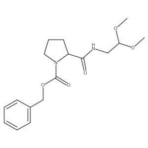 benzyl (S)-2-((2,2-dimethoxyethyl)carbamoyl)pyrrolidine-1-carboxylate结构式