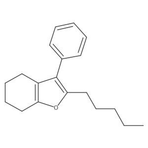 4,5,6,7-Tetrahydro-2-pentyl-3-phenylbenzofuran结构式