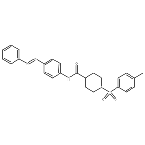 (E)-N-(4-(phenyldiazenyl)phenyl)-1-tosylpiperidine-4-carboxamide Structure