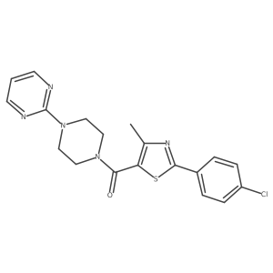 [2-(4-Chlorophenyl)-4-methyl-1,3-thiazol-5-yl][4-(2-pyrimidinyl)piperazino]methanone结构式