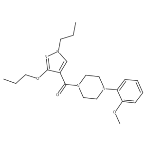(4-(2-methoxyphenyl)piperazin-1-yl)(3-propoxy-1-propyl-1H-pyrazol-4-yl)methanone Structure