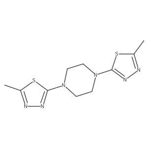 1,4-Bis(5-methyl-1,3,4-thiadiazol-2-yl)piperazine Structure