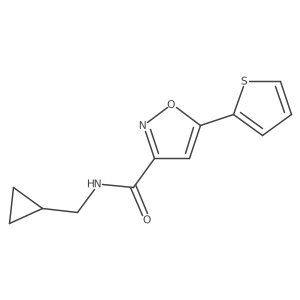 N-(cyclopropylmethyl)-5-(thiophen-2-yl)-1,2-oxazole-3-carboxamide Structure