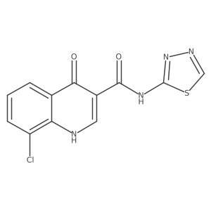 8-chloro-4-oxo-N-[(2Z)-1,3,4-thiadiazol-2(3H)-ylidene]-1,4-dihydroquinoline-3-carboxamide结构式