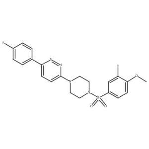 3-(4-Fluorophenyl)-6-(4-((4-methoxy-3-methylphenyl)sulfonyl)piperazin-1-yl)pyridazine结构式