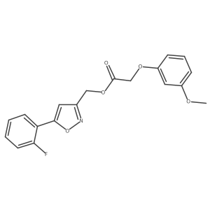 (5-(2-Fluorophenyl)isoxazol-3-yl)methyl 2-(3-methoxyphenoxy)acetate Structure