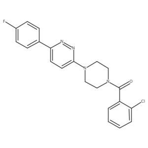 (2-Chlorophenyl)(4-(6-(4-fluorophenyl)pyridazin-3-yl)piperazin-1-yl)methanone结构式