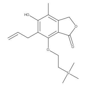 5-Hydroxy-4-methyl-6-(2-propen-1-yl)-7-[2-(trimethylsilyl)ethoxy]-1(3h)-isobenzofuranone结构式