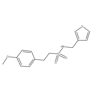 2-(4-methoxyphenyl)-N-(thiophen-3-ylmethyl)ethanesulfonamide结构式