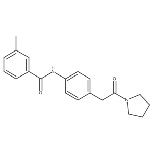 3-methyl-N-{4-[2-oxo-2-(pyrrolidin-1-yl)ethyl]phenyl}benzamide Structure